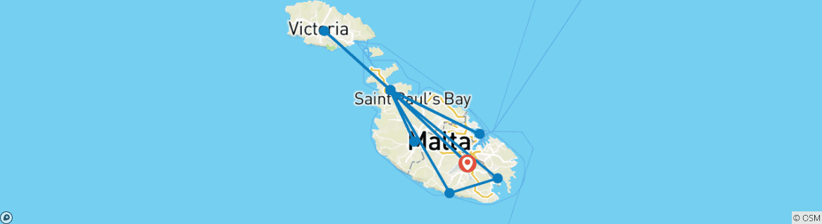 Karte von Malta erwandern