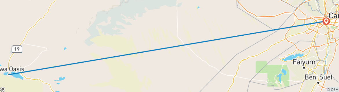 Foto van een kaart met de route van de rondreis