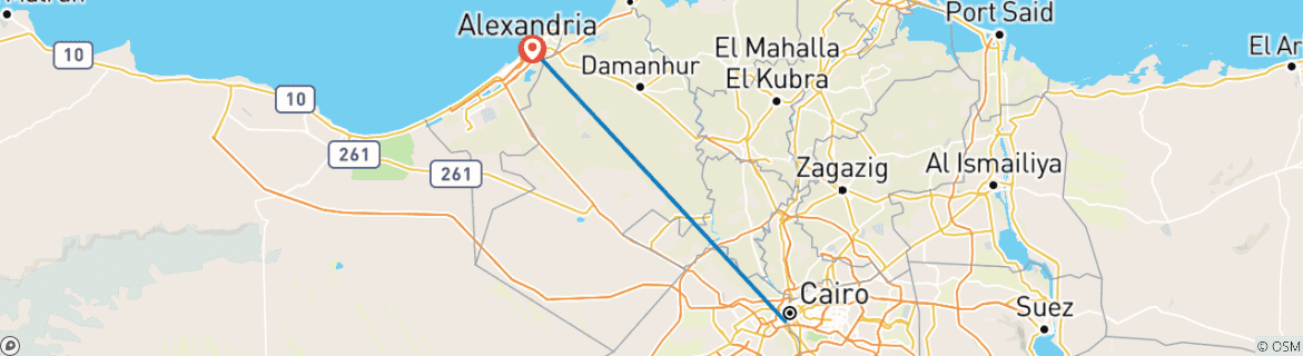 Foto van een kaart met de route van de rondreis