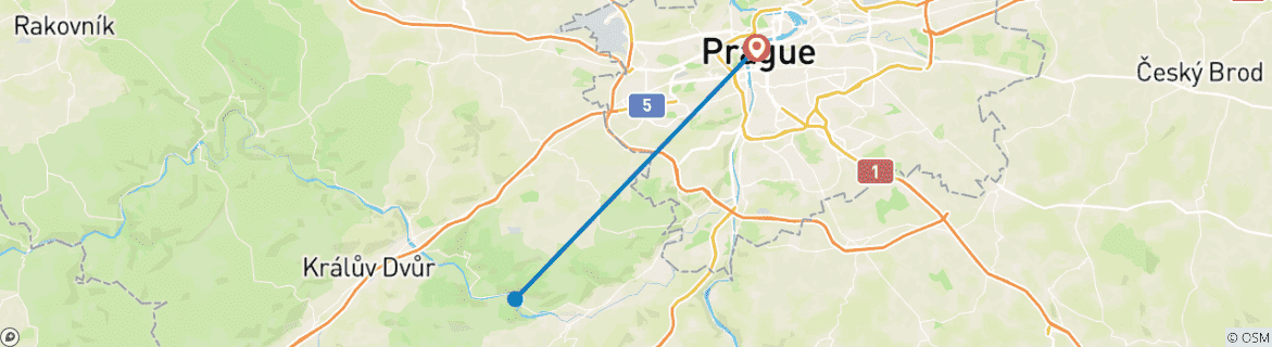 Karte von Eine Woche in Prag: Eine Reise durch Gastronomie, Geschichte und Kultur" Privatreise