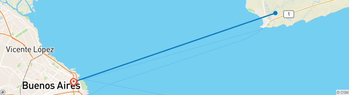 Map of 2-Days and 1 Night in Colonia de Sacramento from Buenos Aires