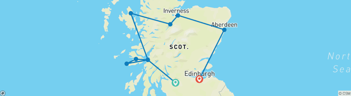 Map of Scotland The Detailed Journey with Isle of Skye