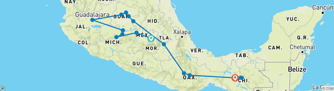 Map of The Route of Sun and Tradition