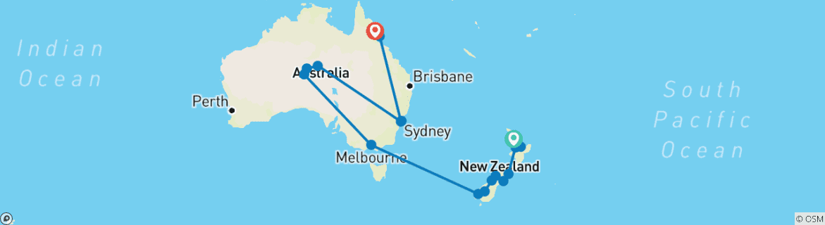 Mapa de Solo-ish Down-Under