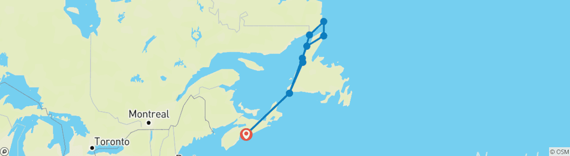 Map of Newfoundland & Labrador's Battle Harbour & Northern Peninsula