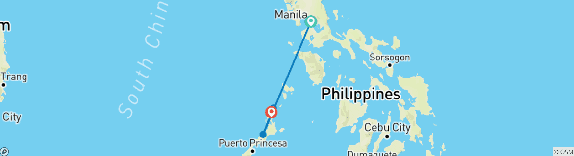 Carte du circuit Coucher de soleil aux Philippines
