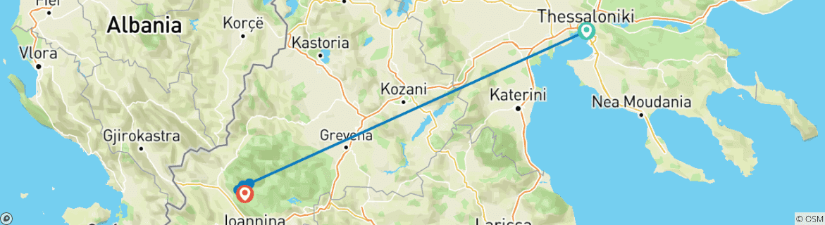 Image d'une carte montrant l'itinéraire du circuit