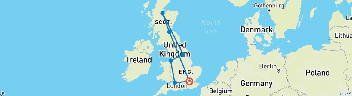 Map of England & Scotland