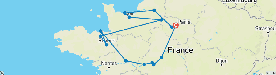 Map of France Mon Amour (including Versailles)