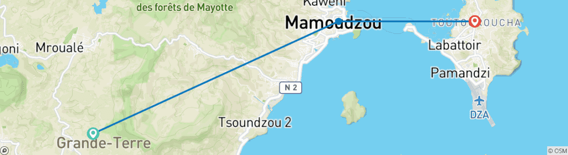 Map of Explore Mamoudzou & the National Wetland Reserve 3 Days/2 Nights