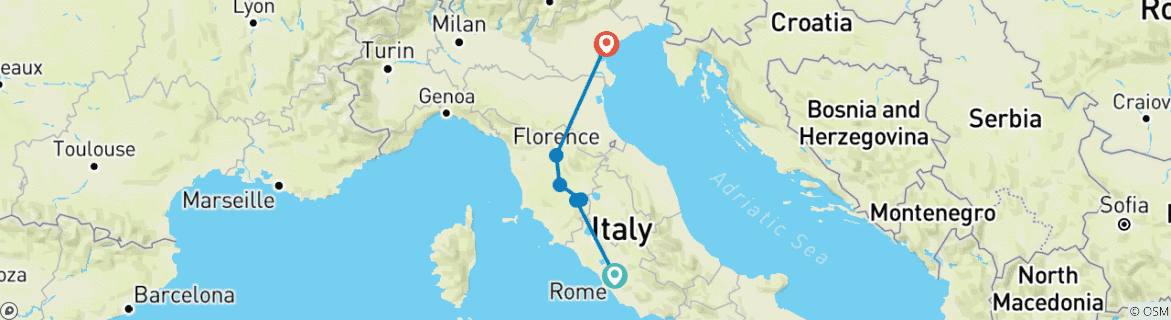 Imagen de un mapa que muestra la ruta del circuito