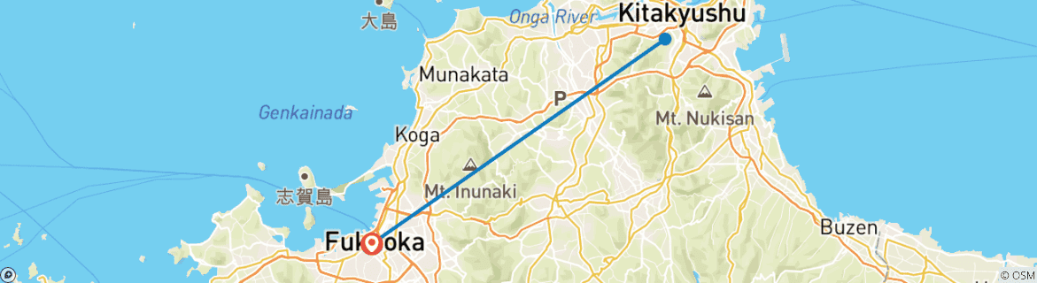 Image d'une carte montrant l'itinéraire du circuit