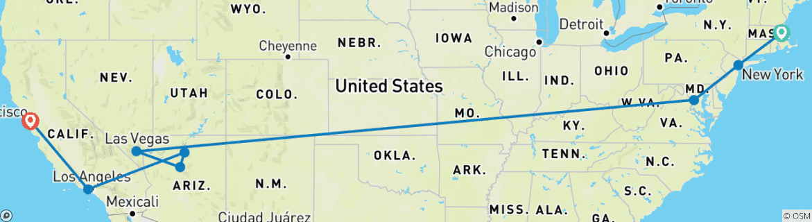 Imagen de un mapa que muestra la ruta del circuito