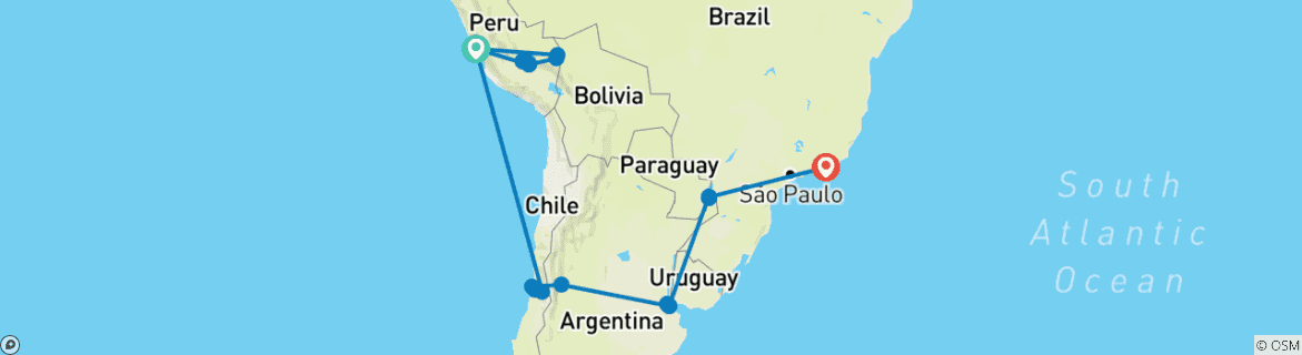 Imagen de un mapa que muestra la ruta del circuito