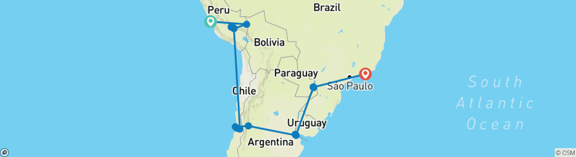 Imagen de un mapa que muestra la ruta del circuito