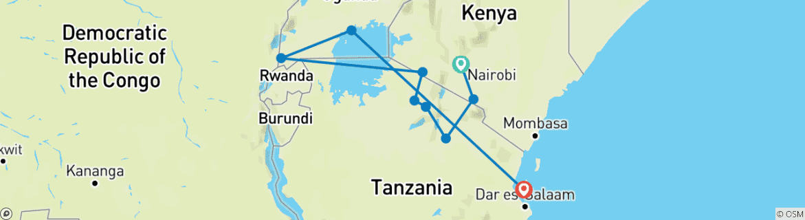Imagen de un mapa que muestra la ruta del circuito