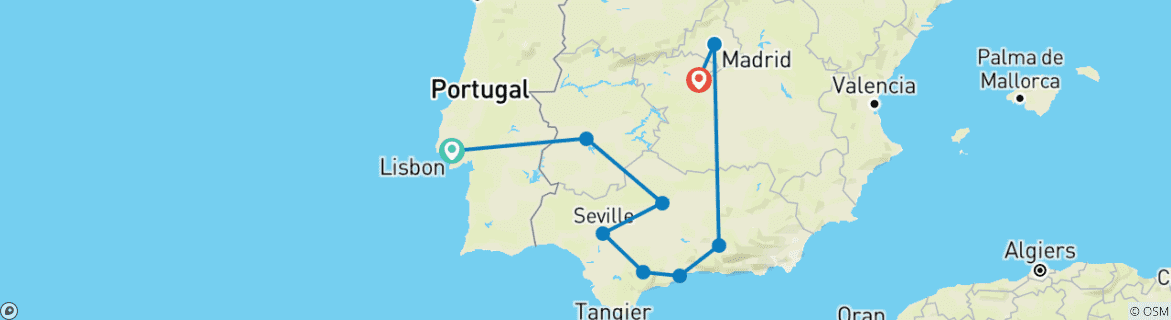 Imagen de un mapa que muestra la ruta del circuito