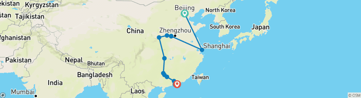 Imagen de un mapa que muestra la ruta del circuito