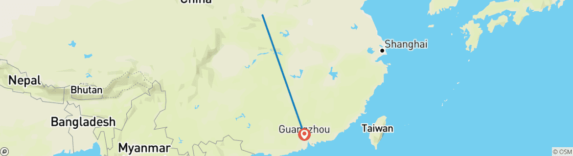 Foto van een kaart met de route van de rondreis