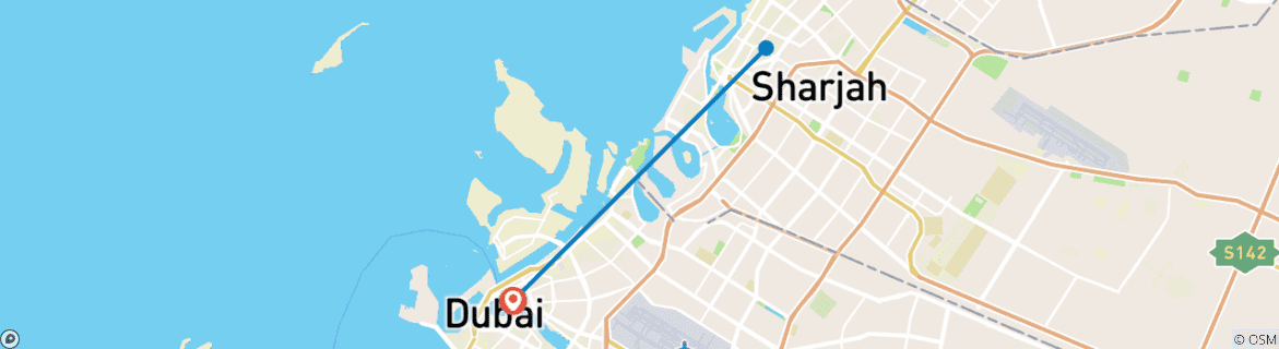 Image d'une carte montrant l'itinéraire du circuit