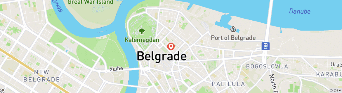 Carte du circuit 4 jours à Belgrade, Serbie à l'hôtel Bohemian