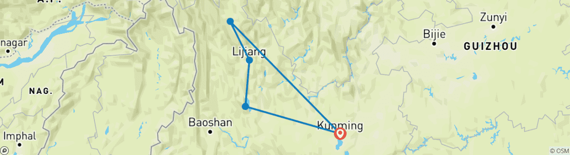 Imagen de un mapa que muestra la ruta del circuito