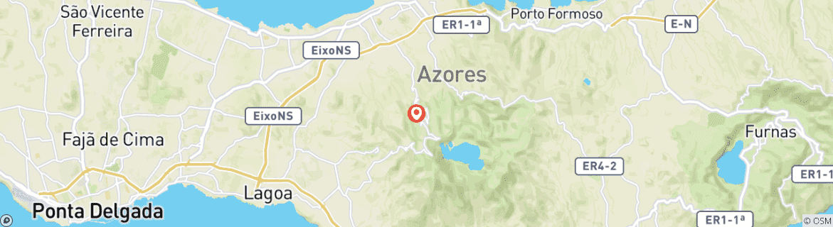 Carte du circuit 4 jours sur l'île de Sao Miguel.