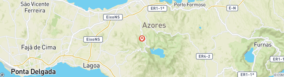 Carte du circuit 4 jours sur l'île de Sao Miguel.