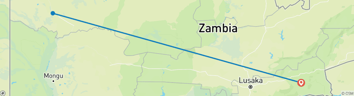 Foto van een kaart met de route van de rondreis