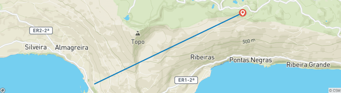 Image d'une carte montrant l'itinéraire du circuit