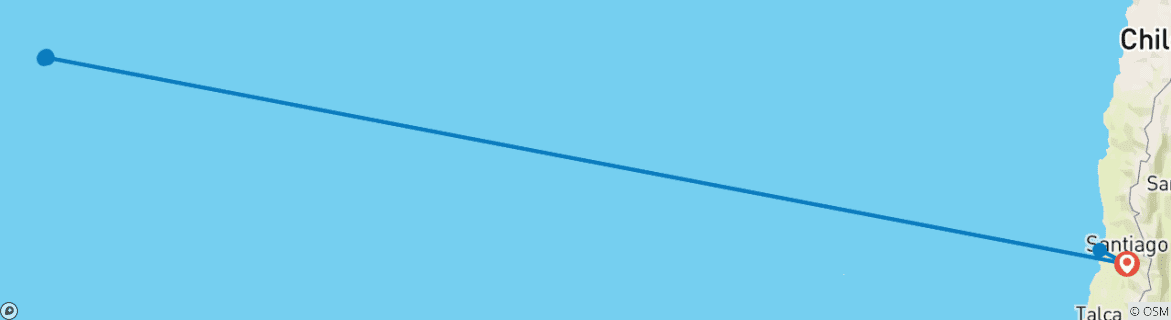 Karte mit der Reiseroute