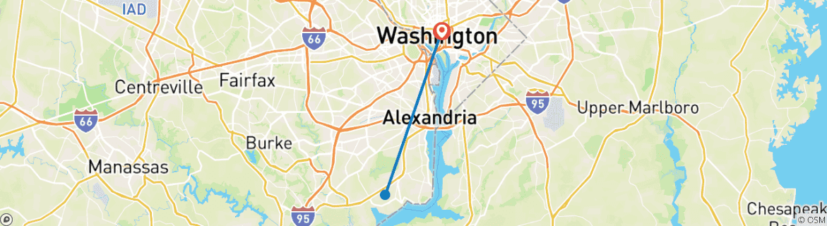 Foto van een kaart met de route van de rondreis