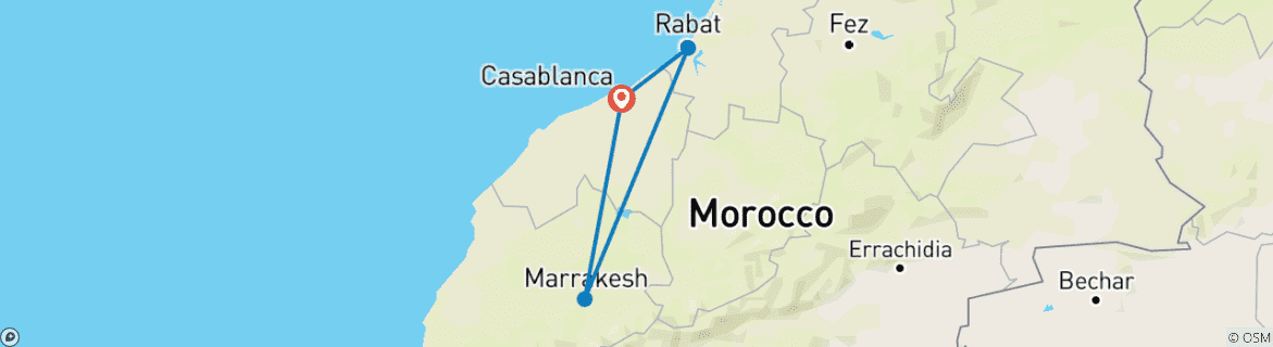 Imagen de un mapa que muestra la ruta del circuito