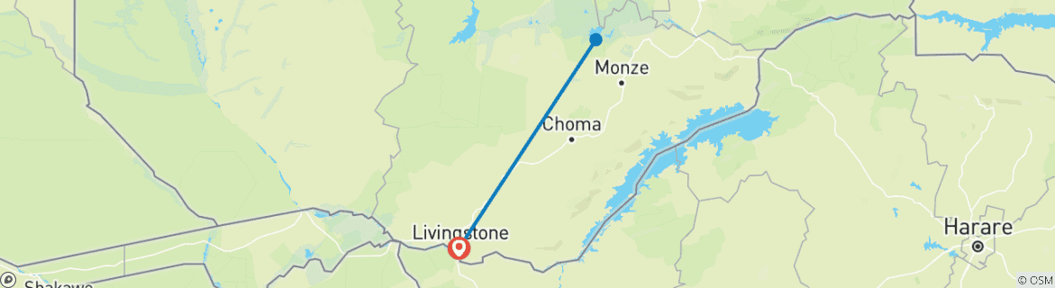 Image d'une carte montrant l'itinéraire du circuit