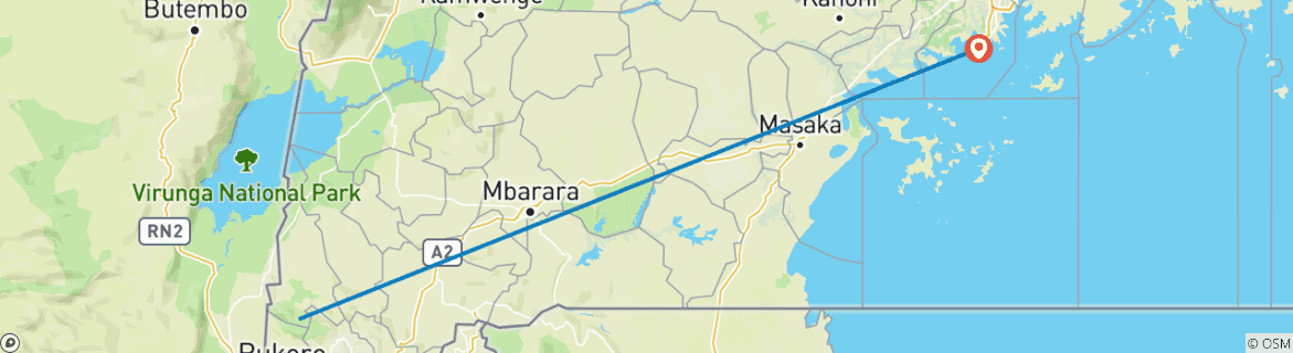 Image d'une carte montrant l'itinéraire du circuit