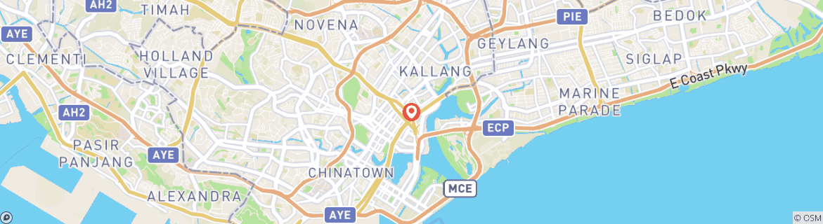 Carte du circuit 5 jours de visite des hauts lieux de Singapour (guide privé et chauffeur）Customizable