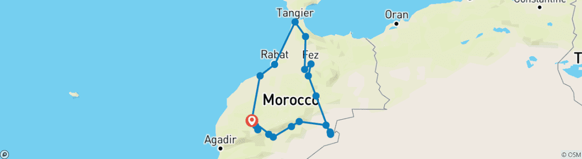 Imagen de un mapa que muestra la ruta del circuito