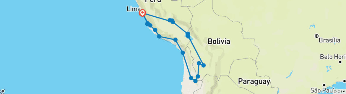 Mapa de RALLY DE AMÉRICA DEL SUR