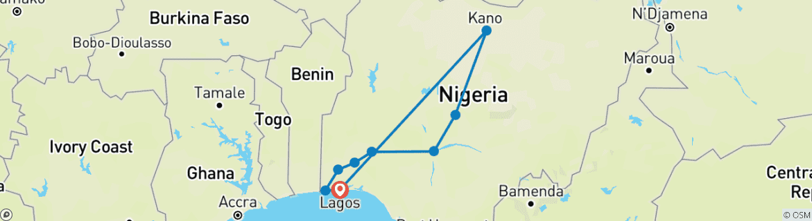 Imagen de un mapa que muestra la ruta del circuito