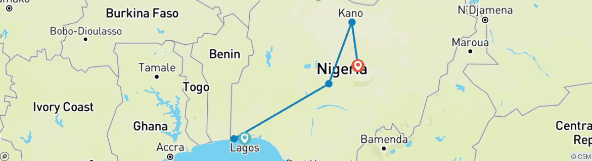 Imagen de un mapa que muestra la ruta del circuito