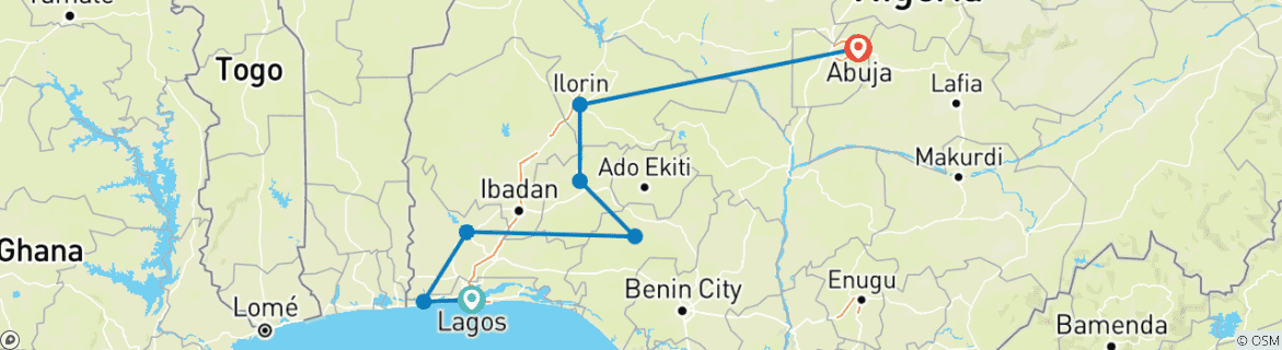 Imagen de un mapa que muestra la ruta del circuito
