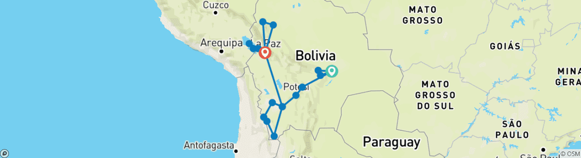 Imagen de un mapa que muestra la ruta del circuito