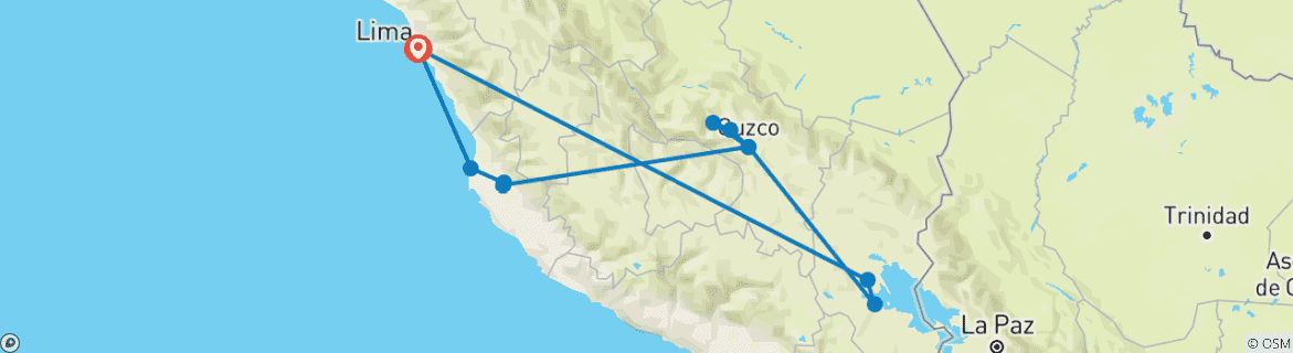 Imagen de un mapa que muestra la ruta del circuito