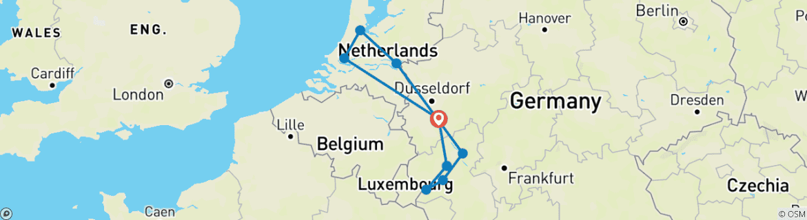 Imagen de un mapa que muestra la ruta del circuito