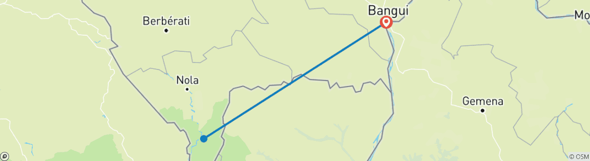 Foto van een kaart met de route van de rondreis