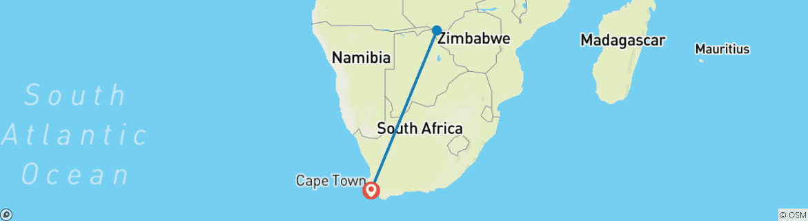 Image d'une carte montrant l'itinéraire du circuit