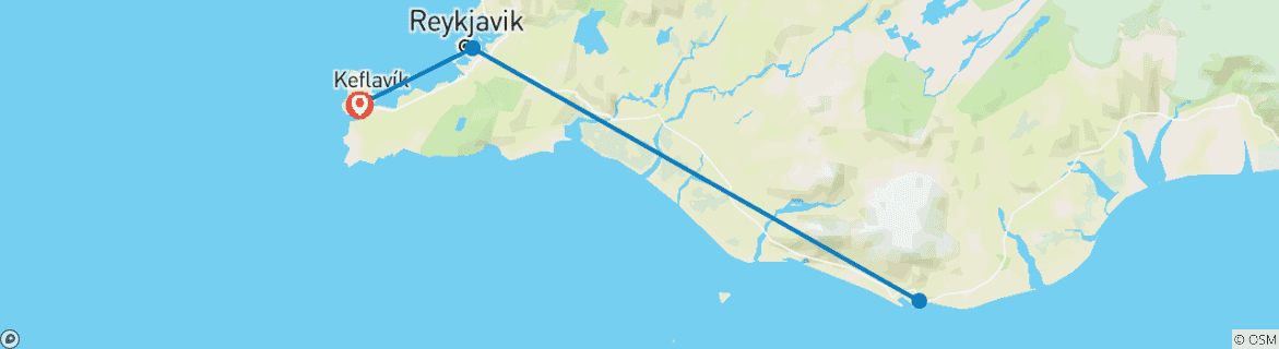 Image d'une carte montrant l'itinéraire du circuit