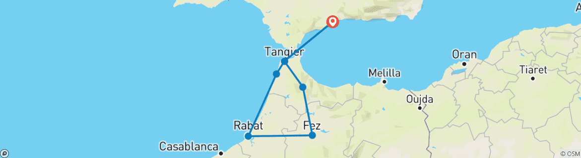 Imagen de un mapa que muestra la ruta del circuito