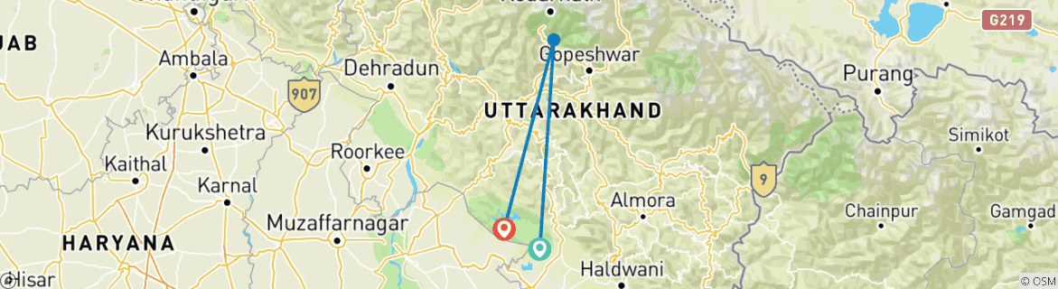 Imagen de un mapa que muestra la ruta del circuito