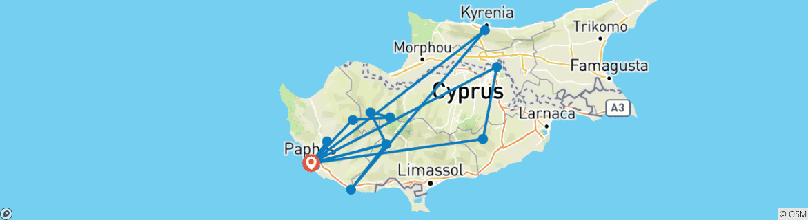 Imagen de un mapa que muestra la ruta del circuito